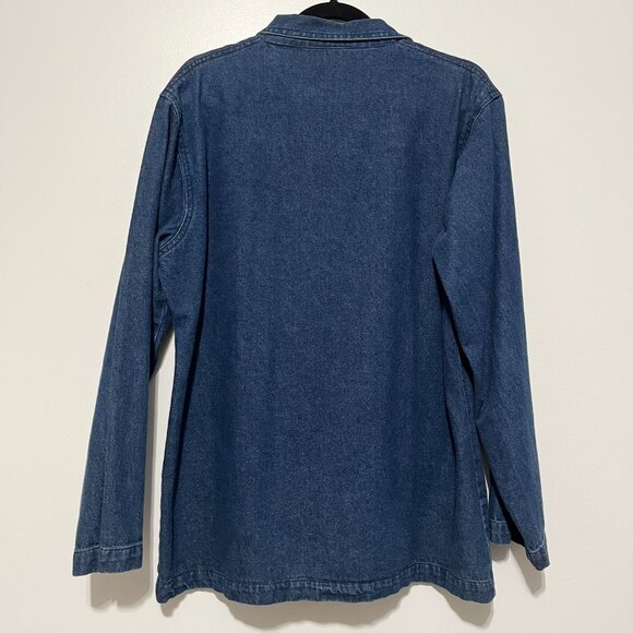 Way To Go Womens VTG Embroidered Denim Jacket XL Farm Bears Teacher Whimsical - Picture 3 of 10